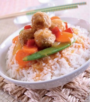 Rice Bowl Bola Ayam Udang