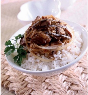 Rice Bowl Sup Ayam Telur ala Jepang