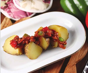 Kentang Panggang Siram Daging