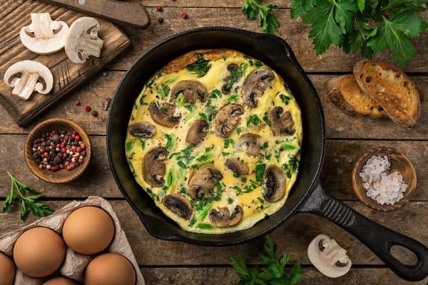Cheesy Mushroom Omelette