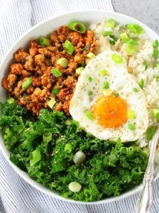 Grilled Chicken & Kale Rice Bowl