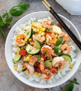 Shrimp & Zucchini Rice Bowl