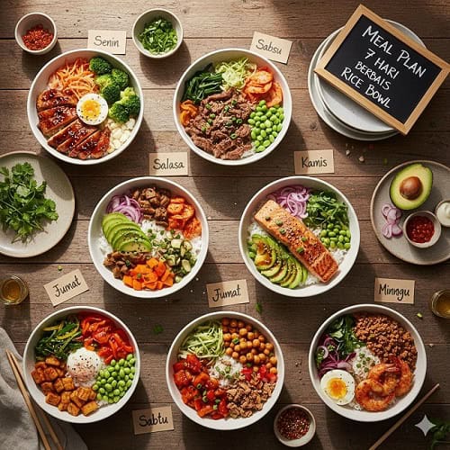 Meal Plan 7 Hari Berbasis Rice Bowl